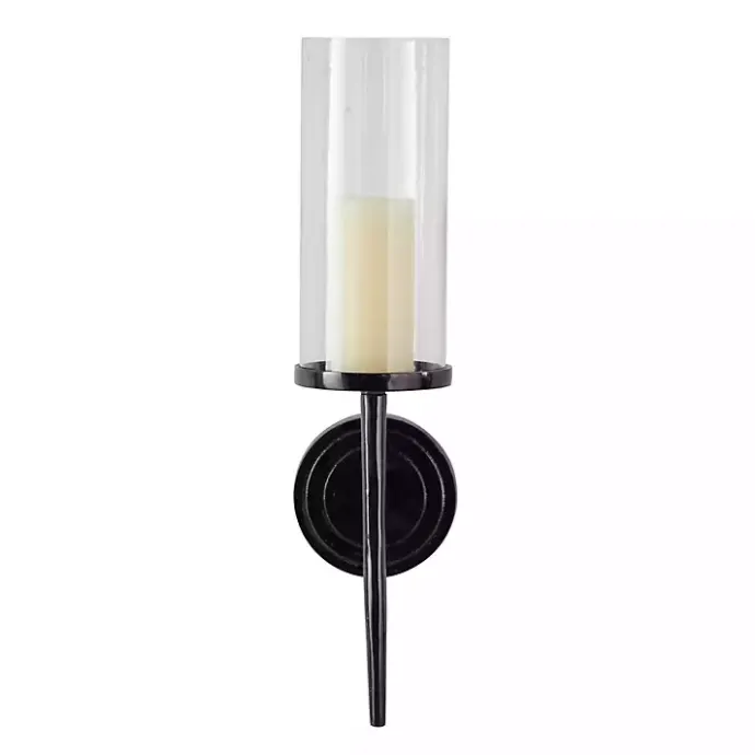 New Kirklands Home Pierre Polished Stem Sconce Black
