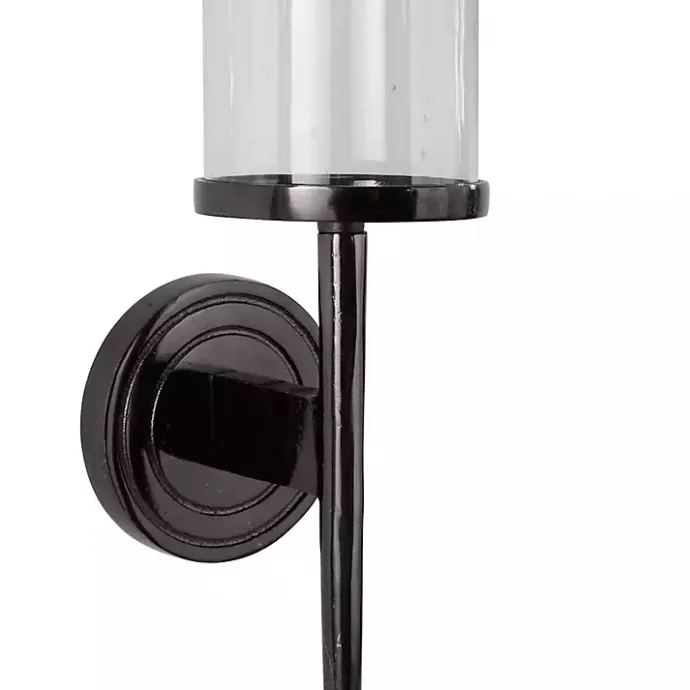 New Kirklands Home Pierre Polished Stem Sconce Black