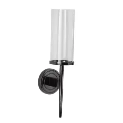 New Kirklands Home Pierre Polished Stem Sconce Black
