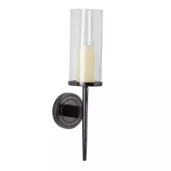 New Kirklands Home Pierre Polished Stem Sconce Black