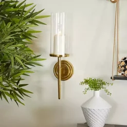 Hot Kirklands Home Pierre Polished Stem Sconce Gold