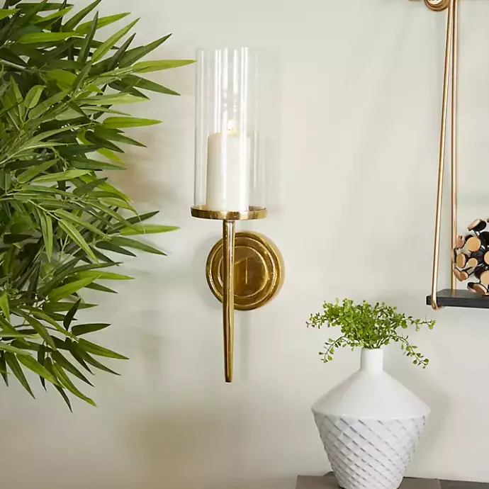 Hot Kirklands Home Pierre Polished Stem Sconce Gold