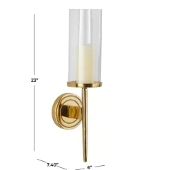 Hot Kirklands Home Pierre Polished Stem Sconce Gold