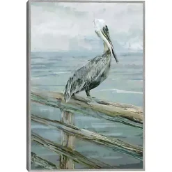 Clearance Kirklands Home Pierside Pelican Framed Canvas Art Print