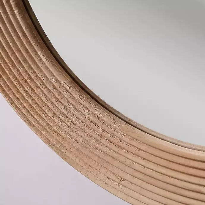 Outlet Kirklands Home Pill Capsule Oval Shaped Wood Wall Mirror