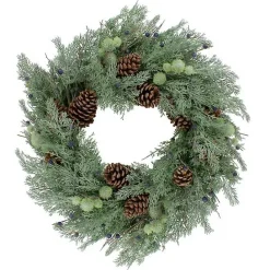 Best Kirklands Home Pine and Blueberry Wreath Green
