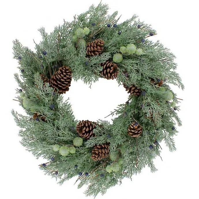 Best Kirklands Home Pine and Blueberry Wreath Green