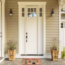 Outlet Kirklands Home Pink Aloe There Coir Doormat