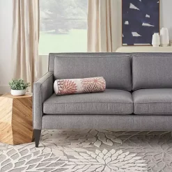 Sale Kirklands Home and Beige Floral Outdoor Bolster Pillow Pink