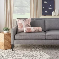 Sale Kirklands Home and Beige Floral Outdoor Bolster Pillow Pink