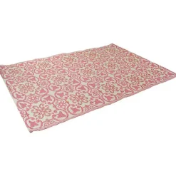 Best Kirklands Home Pink and Cream Floral Tile Outdoor Area Rug, 4x6