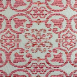 Best Kirklands Home Pink and Cream Floral Tile Outdoor Area Rug, 4x6