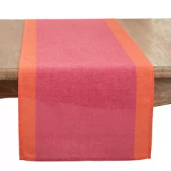 Sale Kirklands Home Pink and Orange Colorblock Table Runner