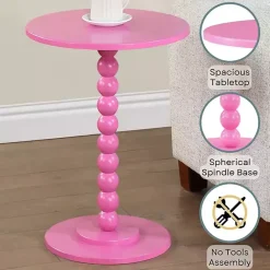 Hot Kirklands Home Beaded Spindle Accent Table Pink