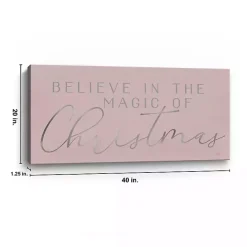 Sale Kirklands Home Believe in Magic Christmas Canvas Art Print Pink