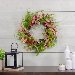 Sale Kirklands Home Pink Berry Floral Wreath