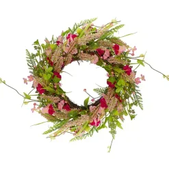 Sale Kirklands Home Pink Berry Floral Wreath