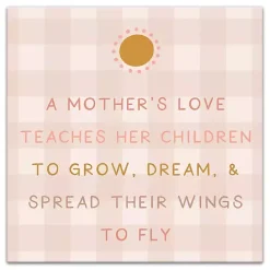 Outlet Kirklands Home Checkered A Mother's Love Canvas Art Print Pink