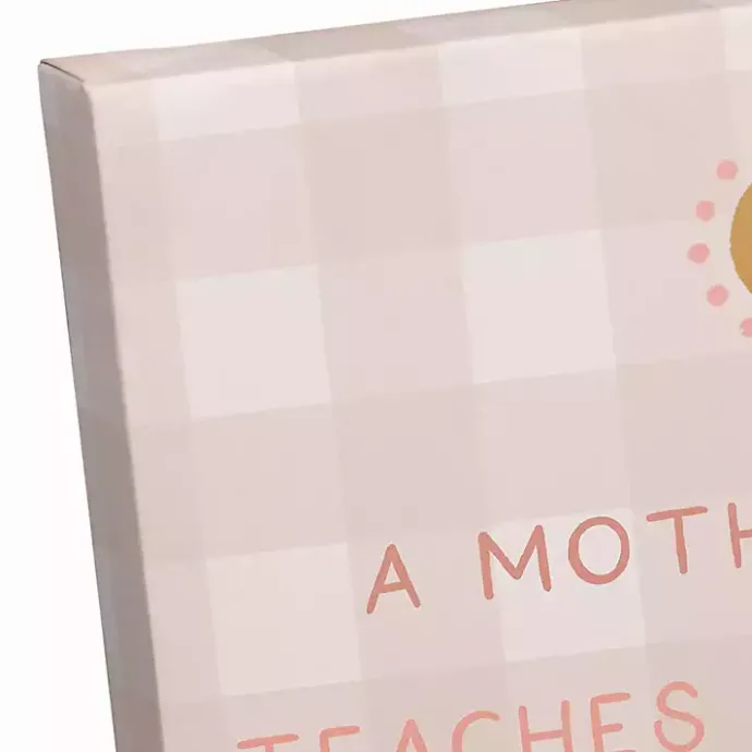 Outlet Kirklands Home Checkered A Mother's Love Canvas Art Print Pink