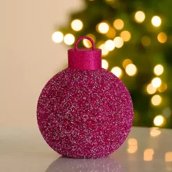 Sale Kirklands Home Confetti Glitter Ornament, 10 in. Pink