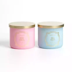 Hot Kirklands Home Pink Coral & Sea Salt 2-pc. Candle Set