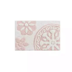 Kirklands Home Cotton Tufted Medallion Bath Mat, 30 in. Pink