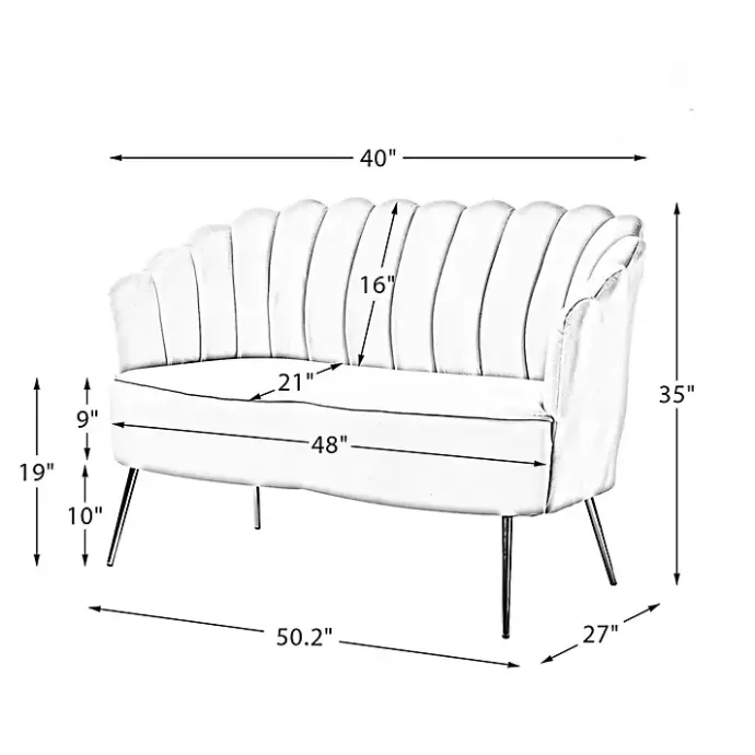 New Kirklands Home Donata Velvet Tufted Loveseat Pink