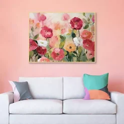 Best Kirklands Home Extract Framed Canvas Art Print Pink