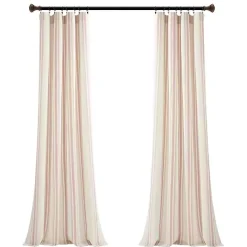 Hot Kirklands Home Farmhouse Stripe Curtain Panel Set, 84 in. Pink
