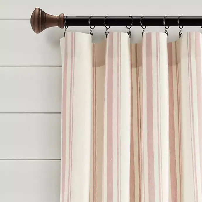 Hot Kirklands Home Farmhouse Stripe Curtain Panel Set, 84 in. Pink