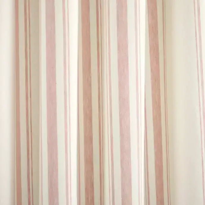 Hot Kirklands Home Farmhouse Stripe Curtain Panel Set, 84 in. Pink