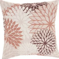 Clearance Kirklands Home Floral Chevron Outdoor Throw Pillow Pink