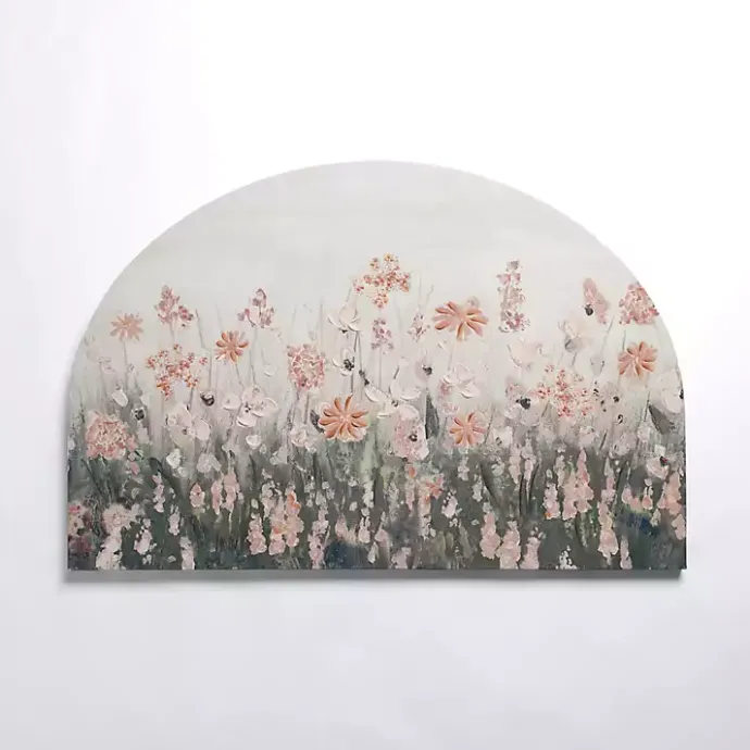Online Kirklands Home Pink Floral Meadow Arch Canvas Art Print