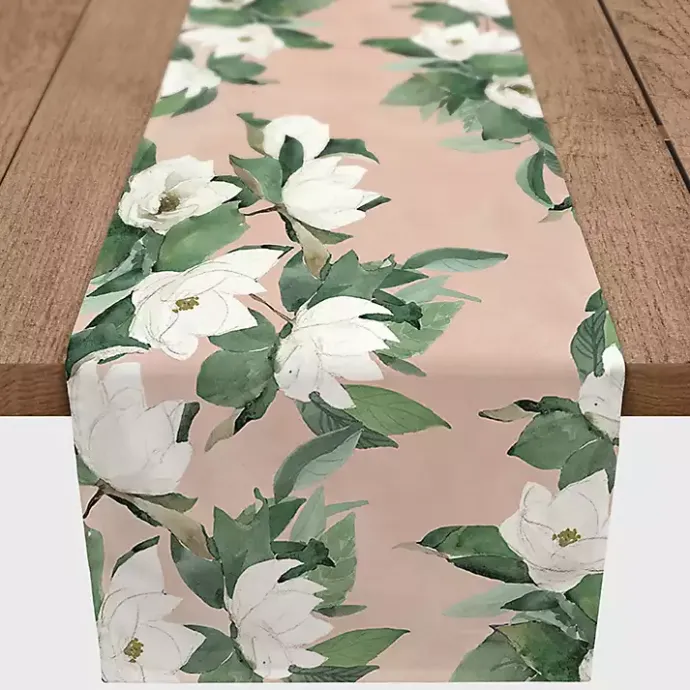 Best Kirklands Home Pink Floral Print Cotton Twill Table Runner