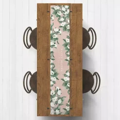 Best Kirklands Home Pink Floral Print Cotton Twill Table Runner