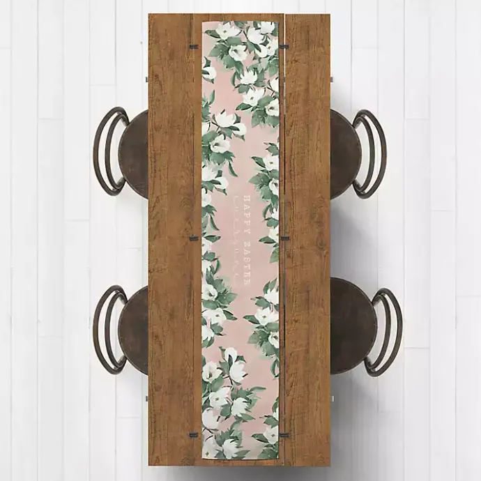 Best Kirklands Home Pink Floral Print Cotton Twill Table Runner