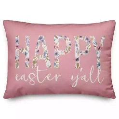 Hot Kirklands Home Pink Happy Easter Y'all Pillow