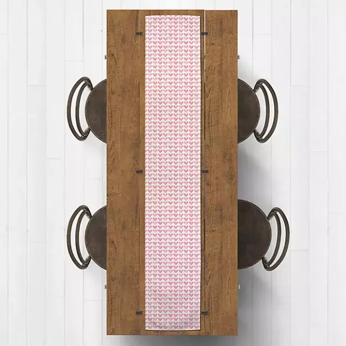 Best Kirklands Home Pink Hearts Cotton Twill Valentine's Runner