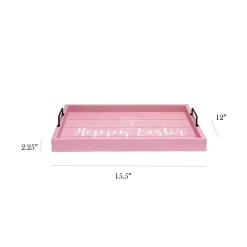 Best Kirklands Home Hoppy Easter Wood Tray Pink