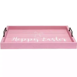Best Kirklands Home Hoppy Easter Wood Tray Pink
