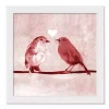 Sale Kirklands Home Pink Love Birds Framed Canvas Art Print