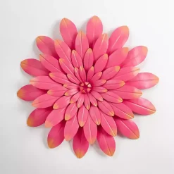 Outlet Kirklands Home Metal Flower Outdoor Wall Plaque Pink