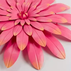 Outlet Kirklands Home Metal Flower Outdoor Wall Plaque Pink