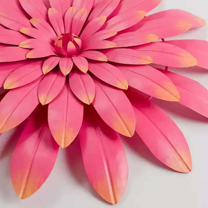 Outlet Kirklands Home Metal Flower Outdoor Wall Plaque Pink