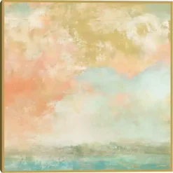 New Kirklands Home Pink Mist Framed Canvas Art Print