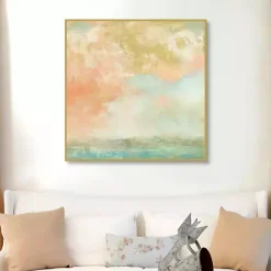 New Kirklands Home Pink Mist Framed Canvas Art Print