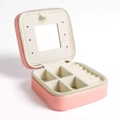 Discount Kirklands Home Monogram B Travel Jewelry Box Pink