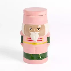 New Kirklands Home Nutcracker Sugared Cinnamon Jar Candle Pink