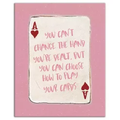 Outlet Kirklands Home Playing Card Canvas Art Print Pink