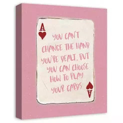 Outlet Kirklands Home Playing Card Canvas Art Print Pink
